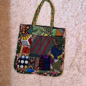 Patchwork‎ Hippie Boho Indie Earthy Natural Cottage Core Mushroom Artistic Tote